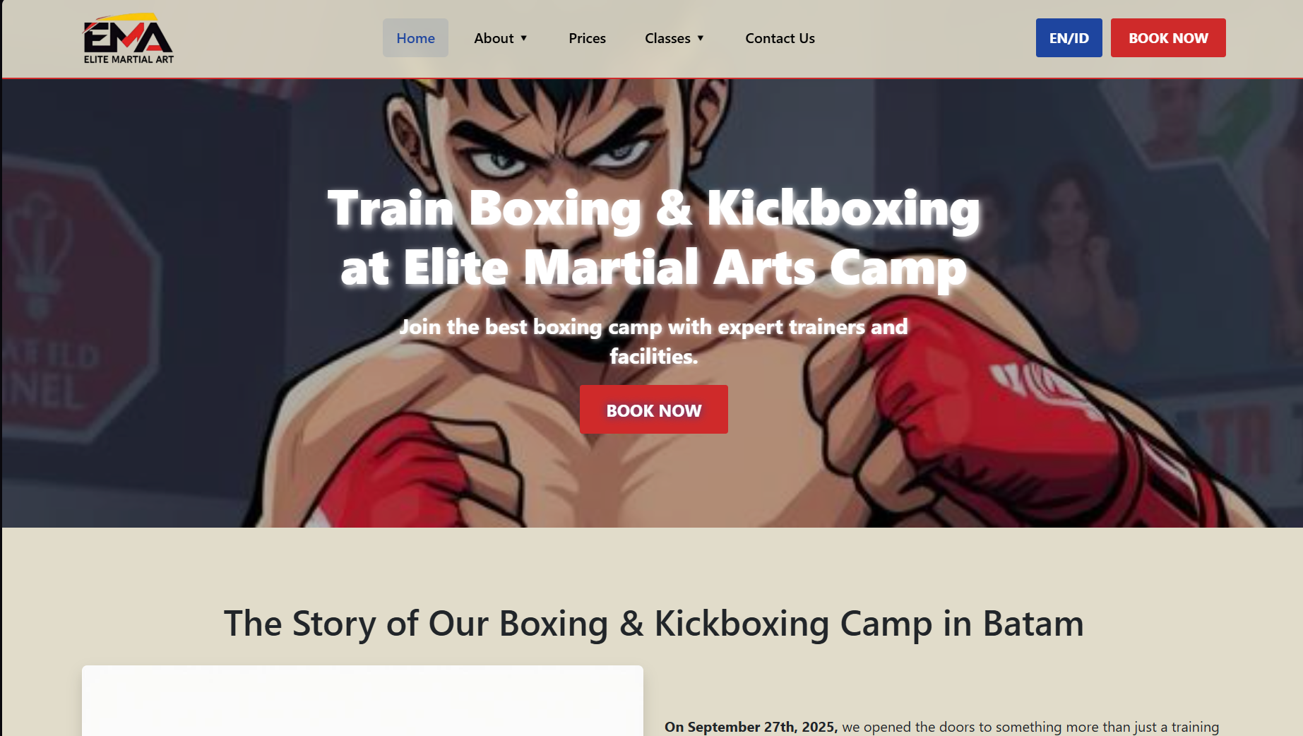 Martial Arts Camp Website