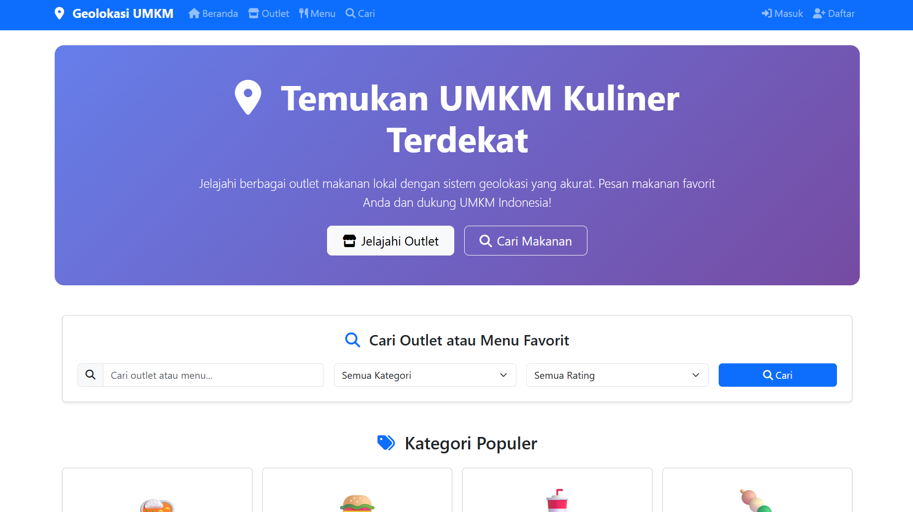 Geolocation Culinary Website